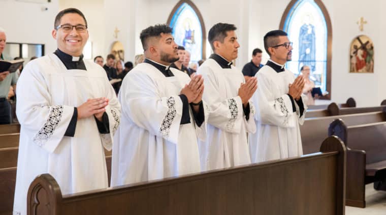 Seminarians serving mass