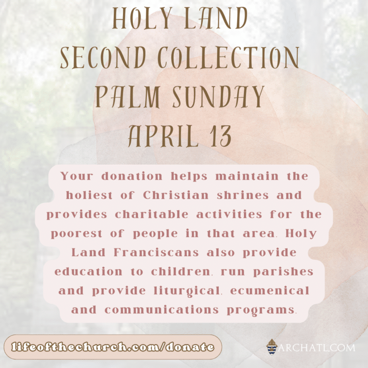 Holy Land Second Collection Social Media Graphic