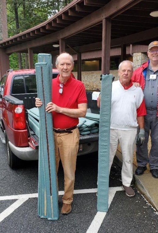 Clean Up Team Members Council Brothers Tim Hagan, John Gannon, And John Knight