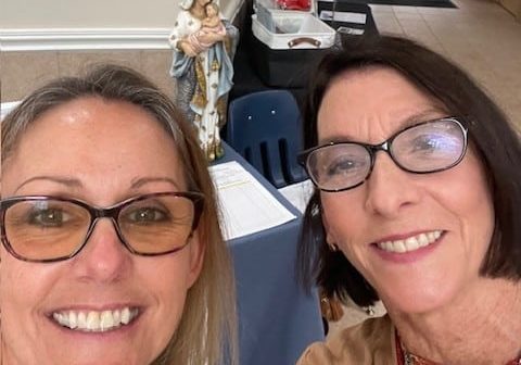 Karla Colman And Lisa Regan At An Event For Marillac Moms At Transfiguration In Marietta