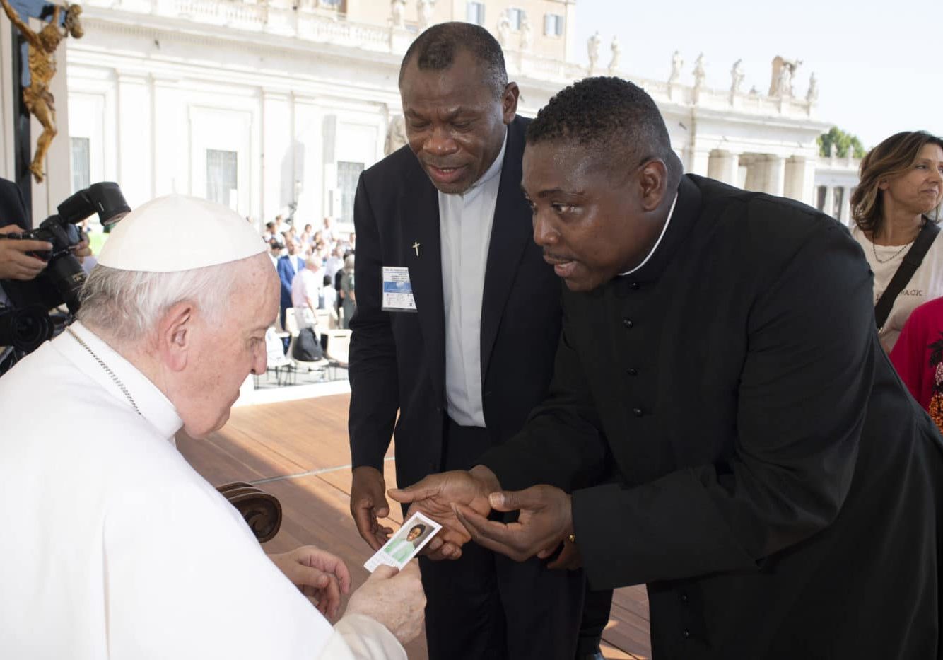 Father Mark with Pope Francis