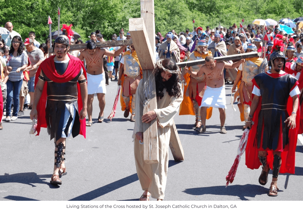 Living Stations Of The Cross Hosted By St. Joseph Catholic Church In Dalton, GA